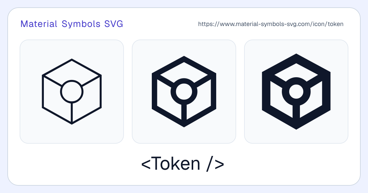 Token Icon - Material Symbols SVG