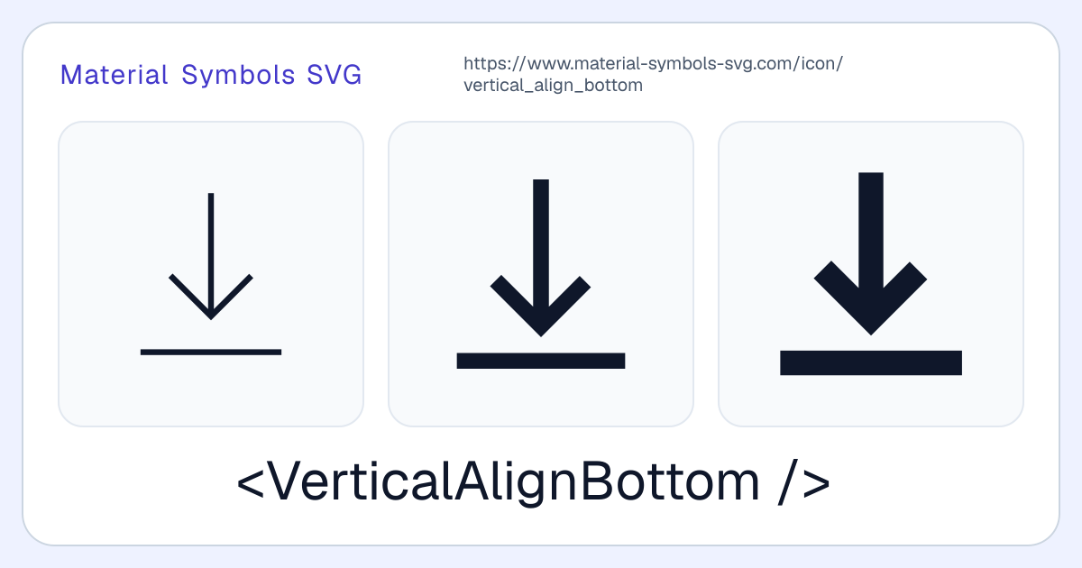 Vertical Align Bottom Icon - Material Symbols SVG