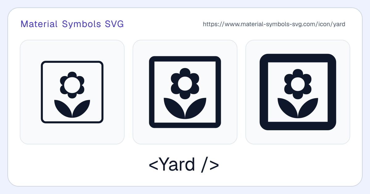 Yard Icon - Material Symbols SVG