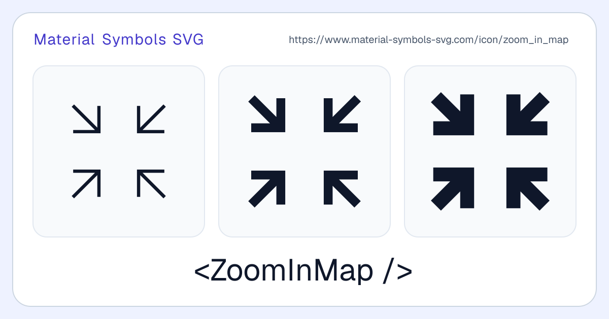Zoom In Map Icon - Material Symbols SVG